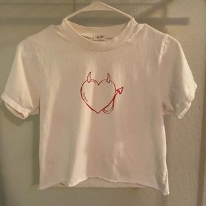 Devils heart baby tee brandy Melville